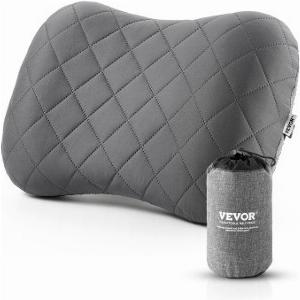 VEVOR Inflatable Camping Pillow 5Inch Thickened Travel Pillow Soft Backpacking Pillows with Removable  Washable Cover Storage Bag Lightweight and Portable for Camping Air Travel Hiking Office