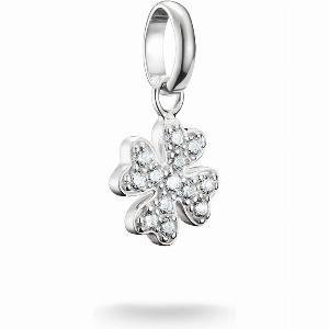 THOMAS SABO Connect Silver Zirconia Clover Charm Pendant