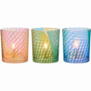 Tropical Palm Tealight and Votive Holder Trio originally 30 now available for 2550