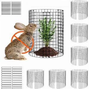 VEVOR 6 Pack Plant Protector from Animals 126 Dia x 14 H Chicken Wire Plant Protector Plant Cages for Outdoor Plants Flowers  Vegetables Keeps Bunny Chicken Squirrels Out 18pcs Metal Mesh