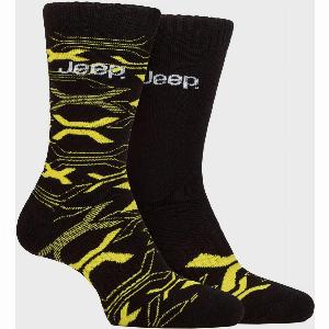 Jeep Mens Breathable Cushioned Bamboo Work Boot Socks  2 Pack Black