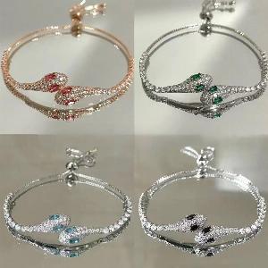 Enjoy 25 Discount on Adjustable Snake Charm Bracelet  Sparkling Bangle