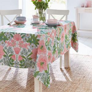 Nappe  linge de table fleuri suédois en coton biologique de haute qualité 145 x 250 cm