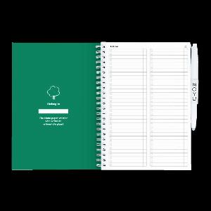 Agenda A5 MOYU Effaçable  Vert Forêt  Couverture Premium 2395 