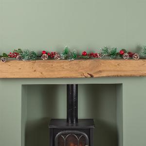Enjoy 14 Off on a 15m Christmas Berry Garland with Pinecones and Glitter