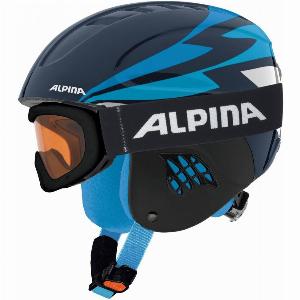 Alpina Carat Set Skihelm inklusive Skibrille 4852 cm 81 nightblue inkl Ruby S