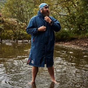 Red Equipment Mens Long Sleeve Pro Dry Change Robe EVO  Navy