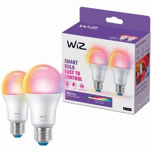 WIZ White  Colour Ambiance Smart LED Candle Bulb  A60 E27 Twin Pack