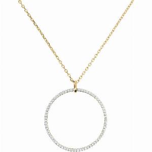 Collana Golden con Pendente Cerchio Pavé ora a 90 sconto del 30