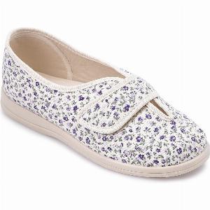 Cosyfeet Sally Womens Extra Wide Fabric Shoes for Swollen Feet