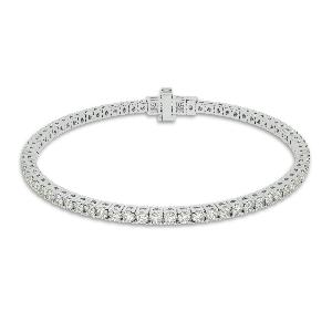 Essential Four Prong Lab Grown Diamond Tennis Bracelet  10K White Gold 2 cttw