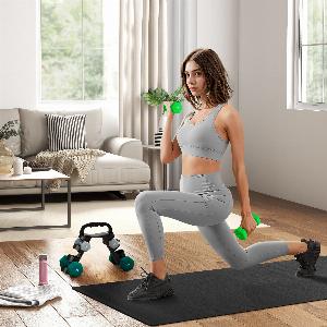 SPORTNOW Lot dhaltères hexagonaux haltères musculation 2 x 1 kg 2 x 3 kg 2 x 5 kg avec support convertible dhaltères