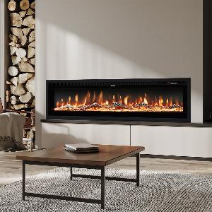 405060 Inch 3in1 LED Electric Fireplace Heater Inserts Now 14899