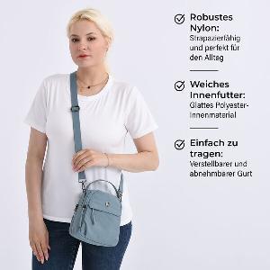 56 Rabatt auf blaue Nylon CrossbodyTasche mit Reißverschluss