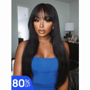 Get 50% Off Nadula Yaki Straight Layered Wig with Bangs Beginner Friendly