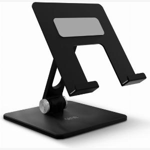 Serve TabletHalter XL faltbar  Extra stabil  standfest  Schwarzer klappbarer Ständer für Tisch oder Schreibtisch  Schwarz