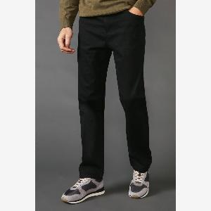 Mens Black Stretch Straight Fit Jeans