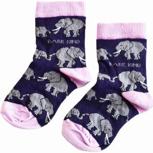 Save the Elephants Bamboo Socks for Kids  UK Kids 123  Age 912 yrs