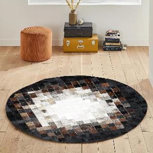 Get 43 Off Handmade Round Ombre Cowhide Rug for Stylish Interiors