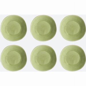 Assiettes à dessert  élégante vaisselle en faïence aux couleurs automnales