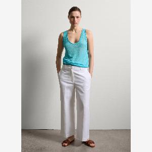Stefanel  Tanktop aus Leinenmischung Damen Türkisblau