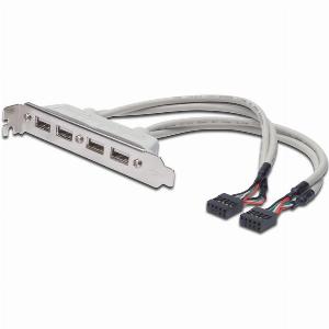 43 Rabatt auf DIGITUS USB Slotblechkabel 4x Typ A  2x10pin IDC 025m