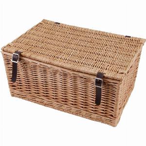 Twinings Empty Wicker Hamper  20  Faux Leather Fittings  Create Your Own Gift  Tea Hamper