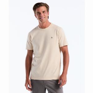 Pin Point Embroidered Logo TShirt In Birch