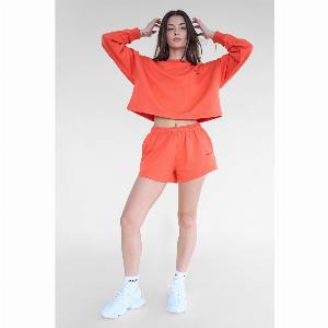 Kaiia Studio Mini Sweat Shorts Orange