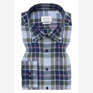 MODERN FIT Hemd in blau kariert