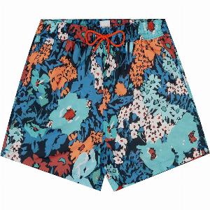 Paul Smith Swim Short Tropical Floral Turquoise
