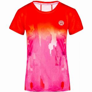 Eve Tech Roundneck TShirt Damen  Rot Rosa
