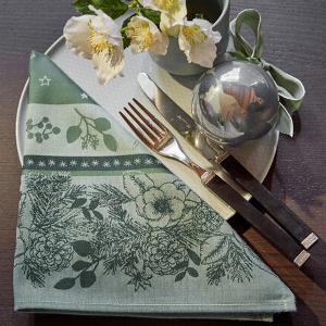 Serviettes de table  linge de table jacquard aux motifs de Noël linge de table hiver Avent Noël mix  match coordonné