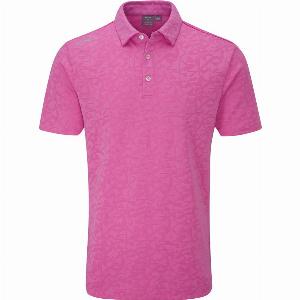 Ping 2025 geo camo golf polo shirt  ultra pink  xl