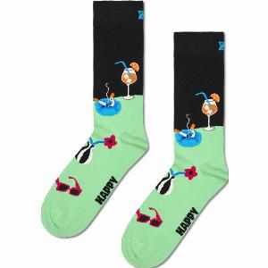 Light Green Late Night Crew Sock