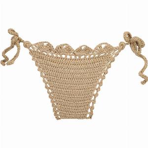 Seashell Side Tie Bottom  Size Medium  81cm  90cm   Color Camel