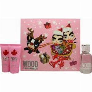 DSquared2 Wood For Her Gift Set 50ml EDT  50ml Body Lotion  50ml Shower Gel