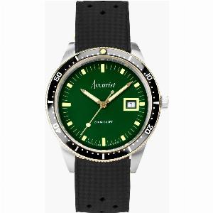 Get 20 Off Accurist Dive Mens Watch with TwoTone Case Green Dial