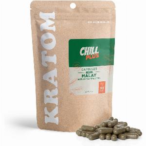 500mg Kratom Capsules  Green Malay  100 ct  Chill Plus 50000mg