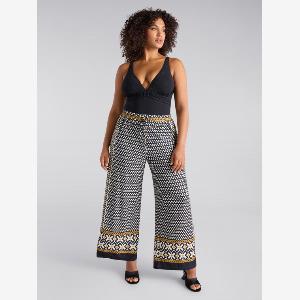 Fiorella Rubino  Pantaloni tribali neri per donna taglia L ora 5520