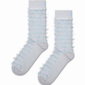 Light Grey Fringes Sock  Fancy Fashion Socks