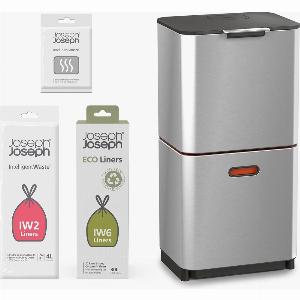 Totem Max 60L en acier inoxydable  Kit de tri sélectif à 23840