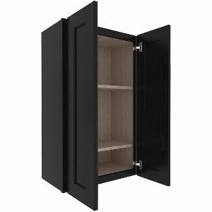 Enjoy 16 Discount on Sovereign Onyx Black Shaker Wall Cabinet  2 Doors