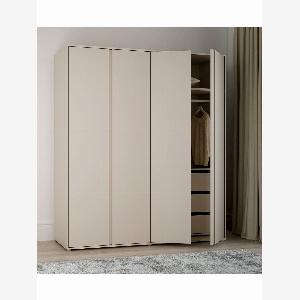 Enjoy 16 Discount Lisson 4Door Wardrobe with Chest of Drawers in Oatmeal
