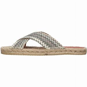Mules in tessuto zig zag