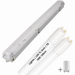 Lighto  Pack LED T8 2x18W 120cm IP65 Étanche  Remplace 2x36W  2385