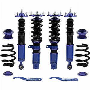 Maxpeedingrods Shock Absorbers Height Adjustble Coilovers Kit compatible for BMW E46 3 Series 19982005 lowering kit