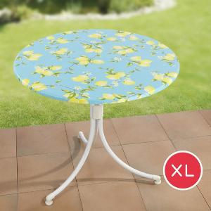 Sparen Sie 24  XL Spanntischdecke mit Zitronenmotiv Ø 85105 cm