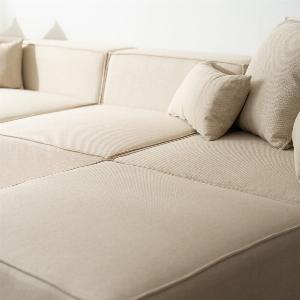 Home Deluxe Canapé modulable VERONA XL  414 x 207 cm Beige