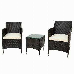 Rosalind Wheeler Caddell 2 Seater Rattan Effect Conversation Set Brown Stylish